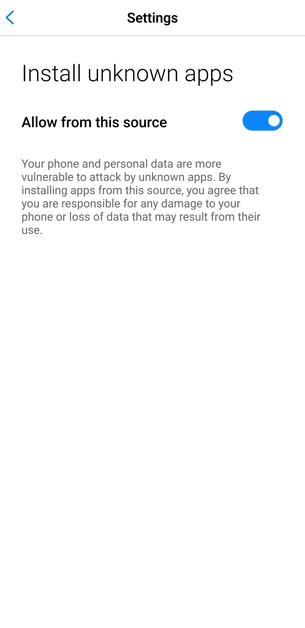 Adjust your device settings to allow the Bet365 app Android installation.