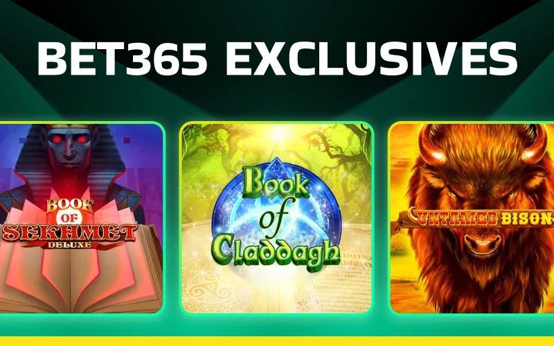 Play unique titles found only in the Bet365 exclusives app section.
